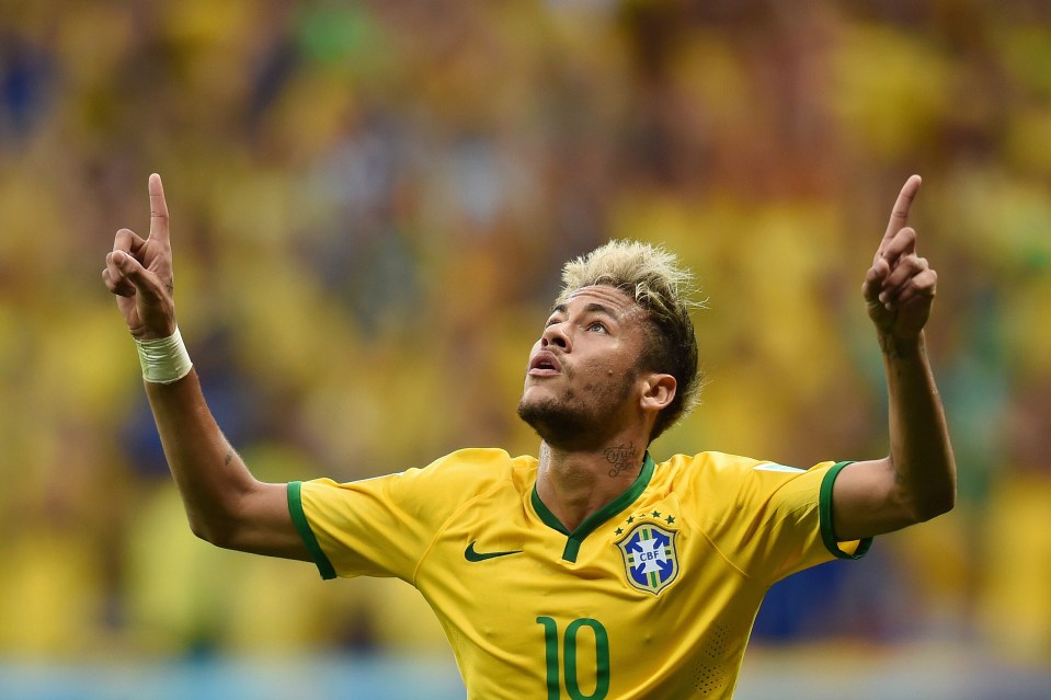  Barcelona star Neymar was Brazil's top scorer at World Cup 2014 with four goals