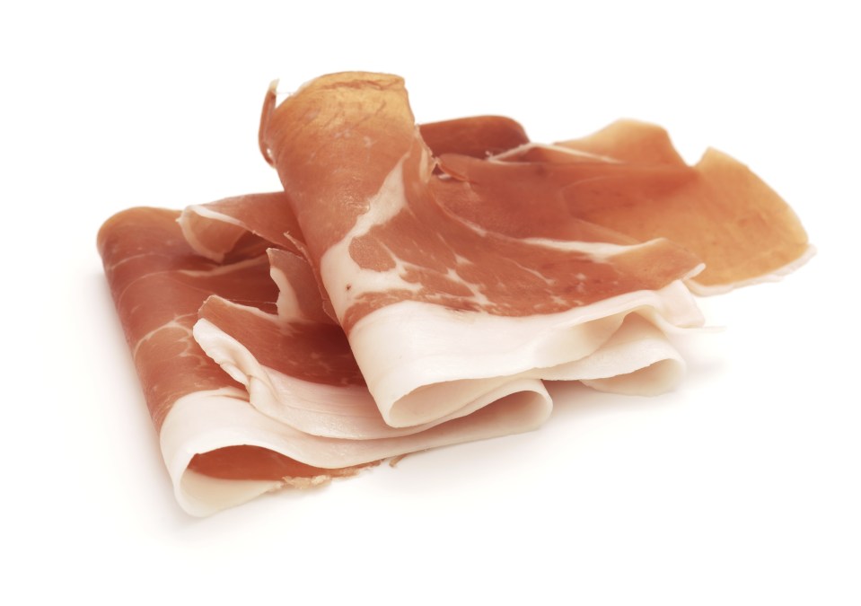  Prosciutto ham is often served as a snack or as a starter with melon