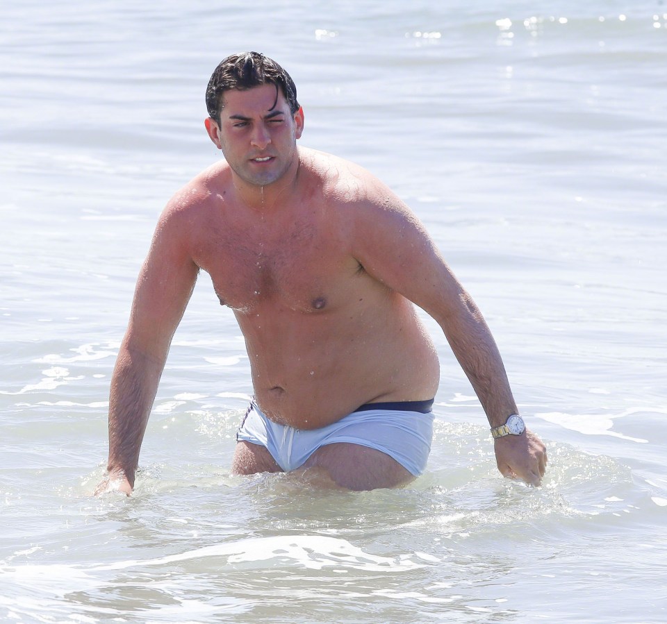 Arg, pictured in 2014, is now trying to shed the pounds at a weightloss camp in Ibiza 