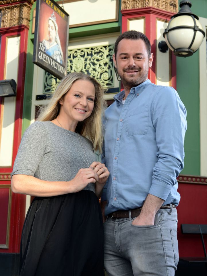  With her onscreen husband Danny Dyer