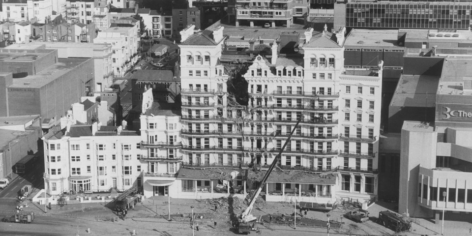  The Grand Hotel in Brighton where Margaret Thatcher was staying when an IRA bomb exploded