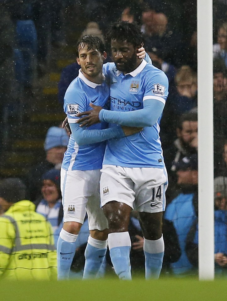  Wilfried Bony scored a rare goal for Manchester City against his former club