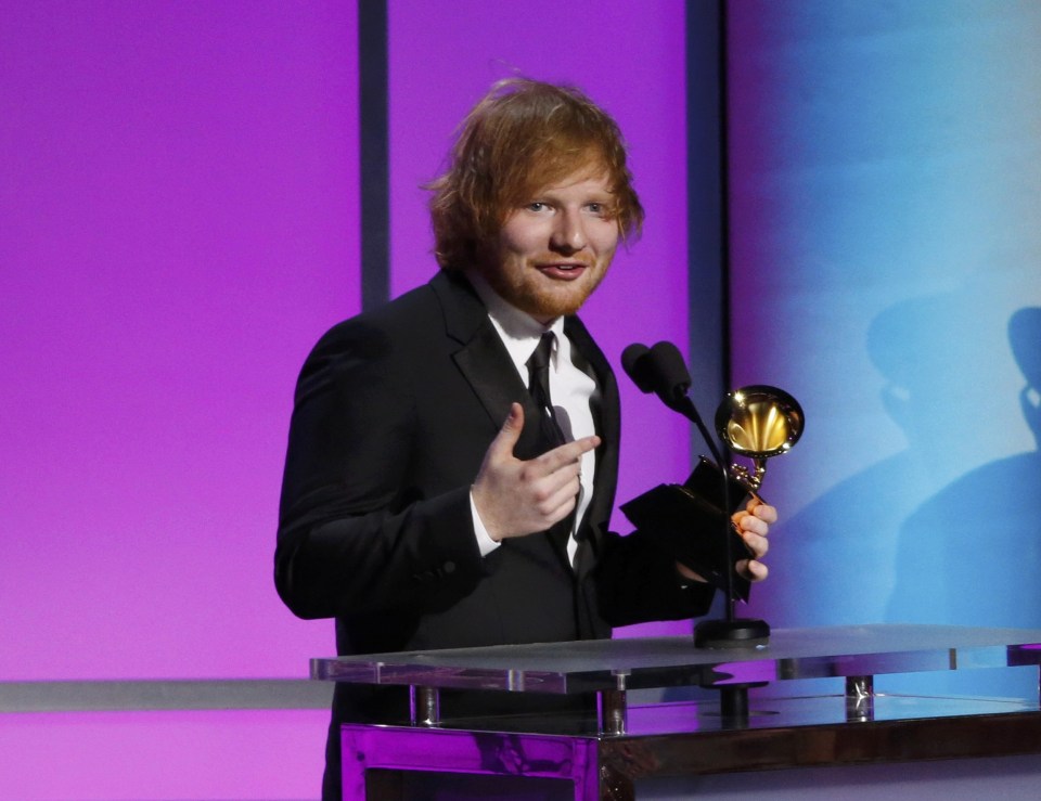  Ed won the Pop Solo Performance Grammy for Thinking Out Loud earlier this year