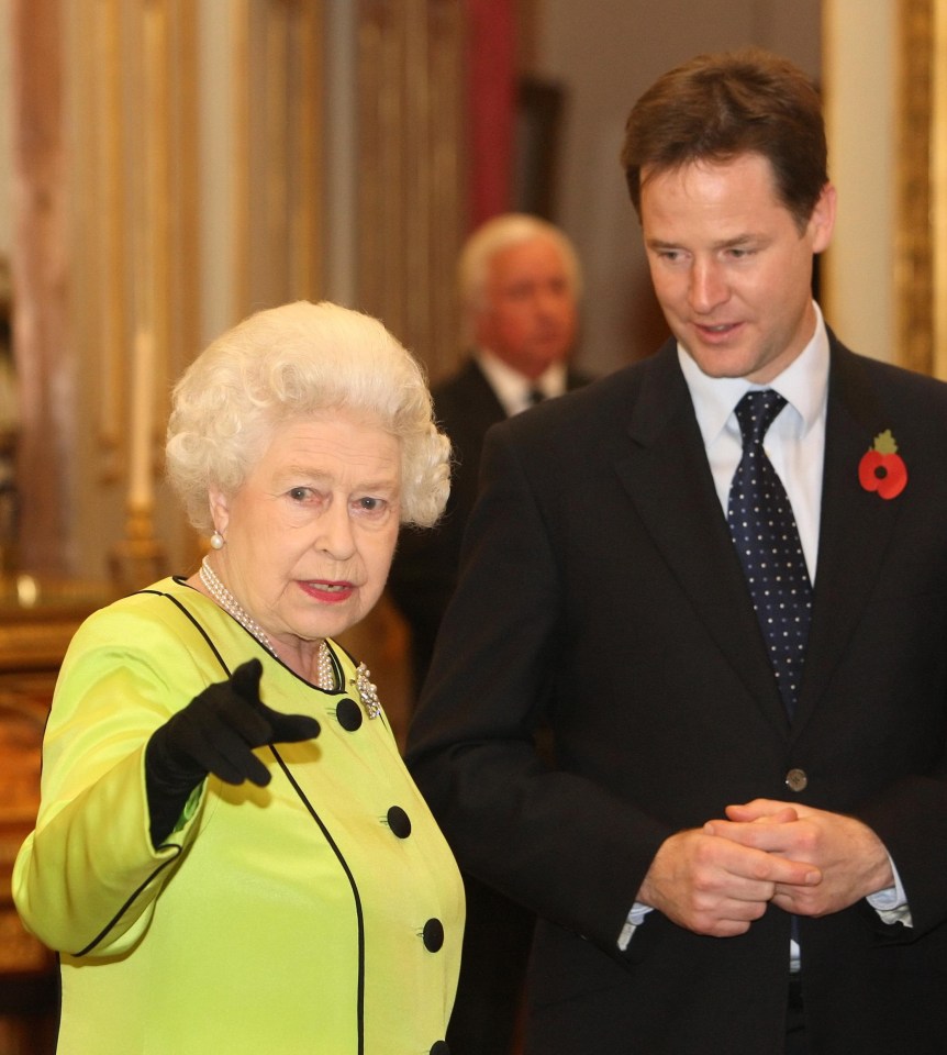  Her Majesty demonstrated strong feelings on EU...during a 'bust-up' with Clegg