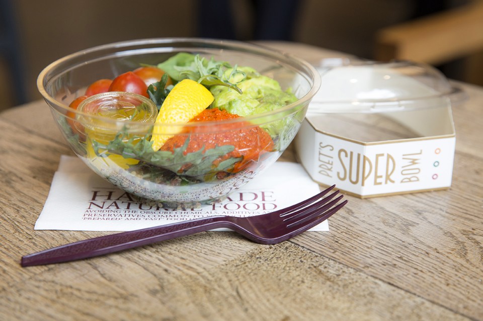  A Pret superfood salad - one of the dishes which has sold well in other stores and inspired bosses to try out a vegetarian only store