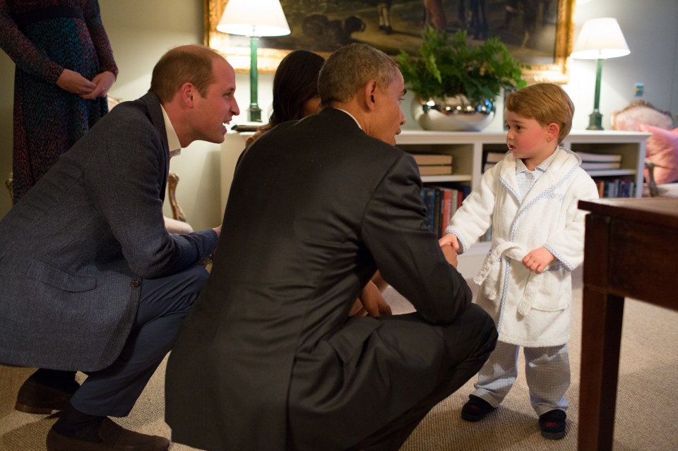 As usual, Prince George was the centre of attention during the presidential visit