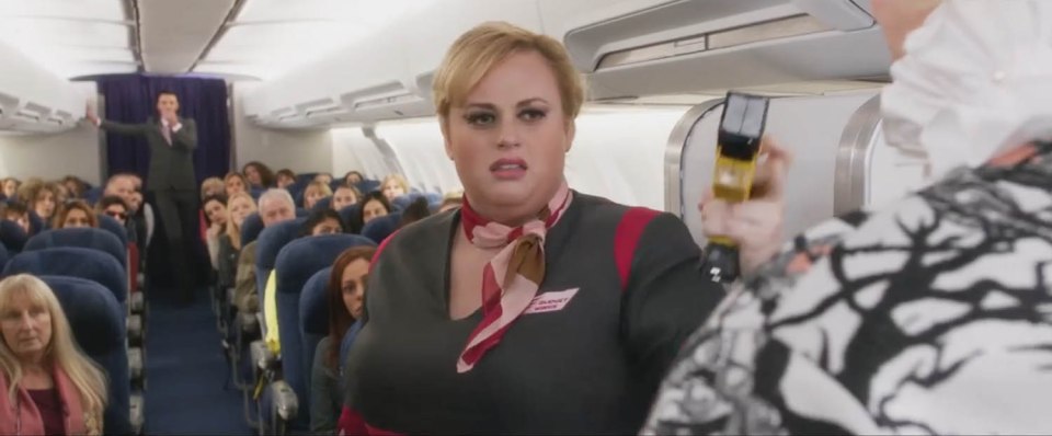  Rebel Wilson stars as a flight attendant in the movie