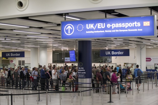 Passport control at Gatwick