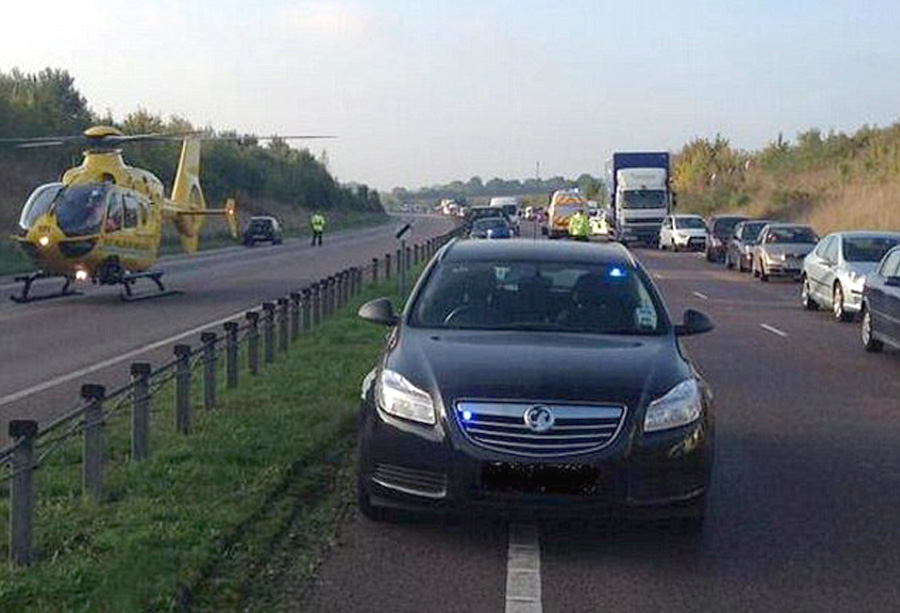  Pictures captured the devastating scene on the A10 ear Standon in October 2013