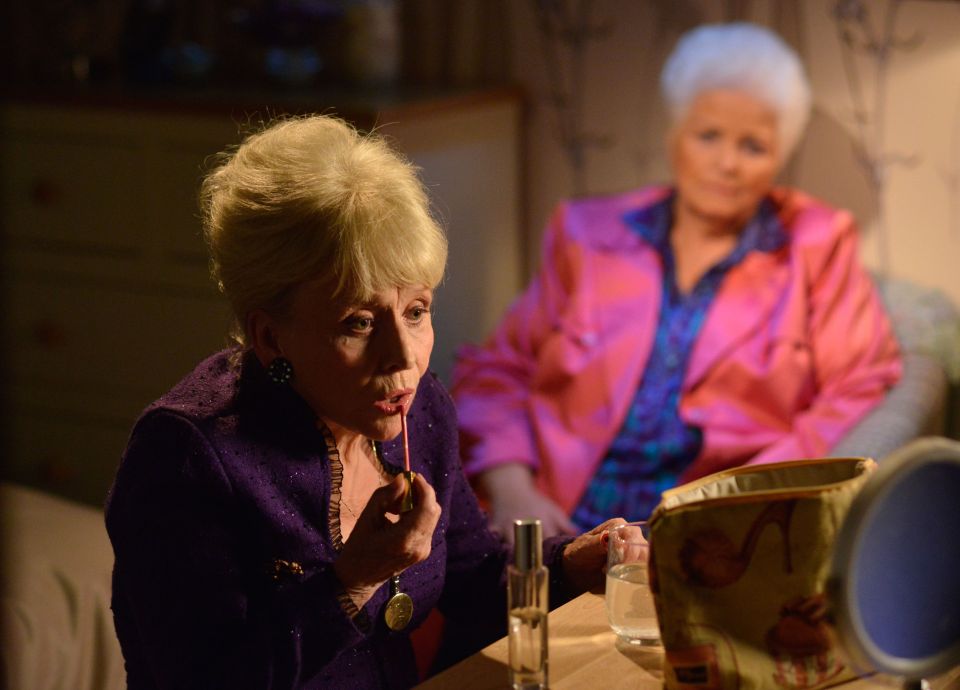  Viewers watched as an apparition of Pat Butcher appeared as Peggy's suicide played out