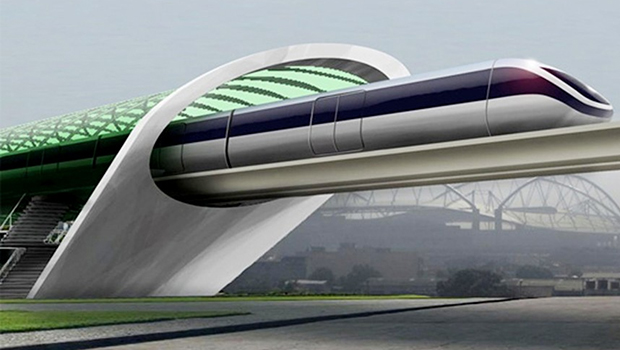  A conceptual rendering of what the Hyperloop might look like