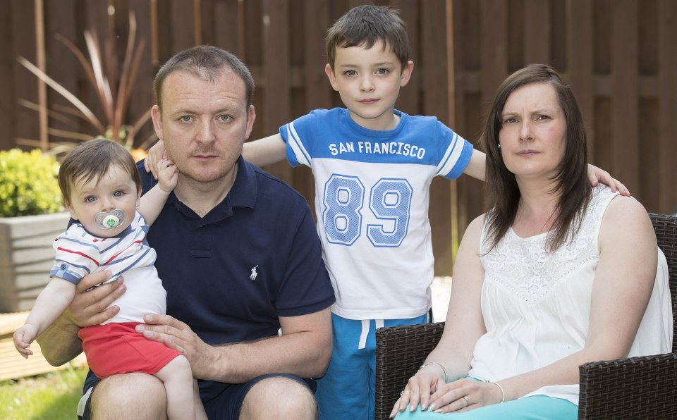 Judith Rankin Erskine, Judith suffered a stroke after taking the contraceptive pill , A MIDWIFE has blamed the contraceptive pill for the stroke she suffered at the age of just 37. Mum-of-two Judith Rankin was left partially paralysed and unable to kiss her kids after the terrifying attack. see story l-r The Rankin family l-r Lyle 8 months Garry Rankin,Reece 6 and Judith