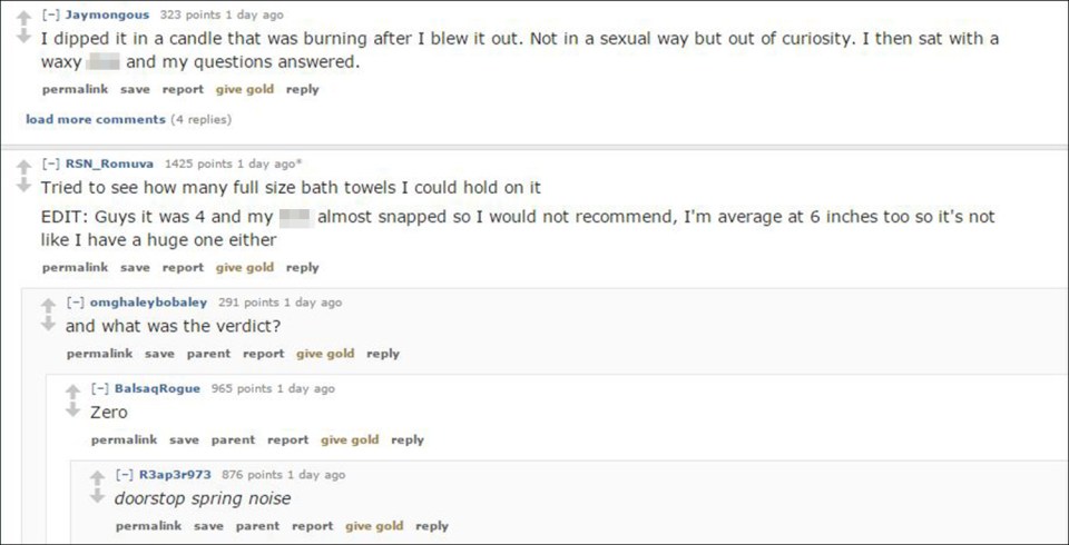  Brave gents took to Reddit to share the weirdest things they have ever done with their penis