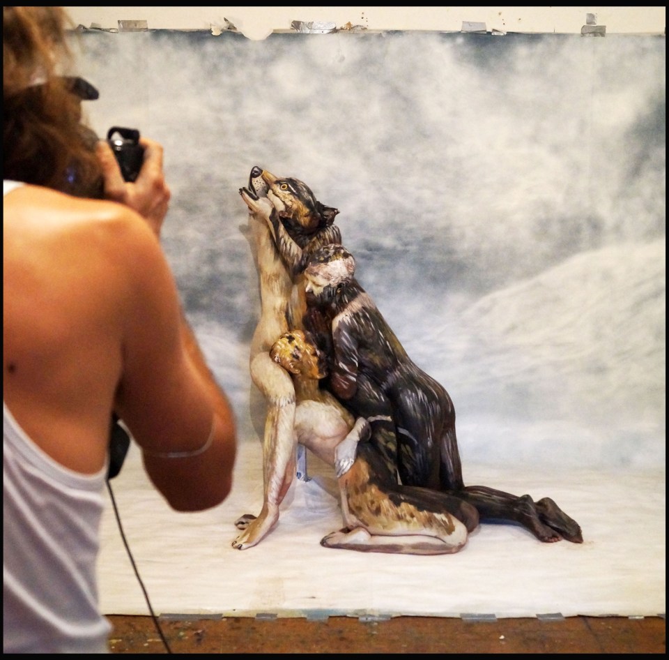  Snap happy... the howling wolf is a stunning work of art