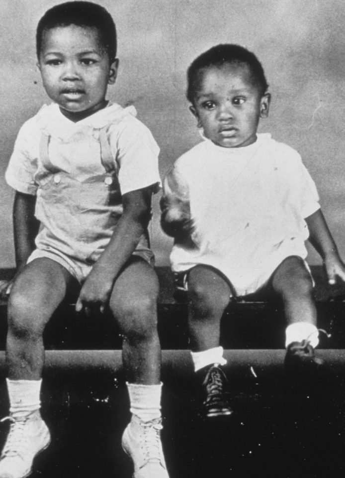  Babyface thrilla ... a young Cassius Clay, left, as a young child