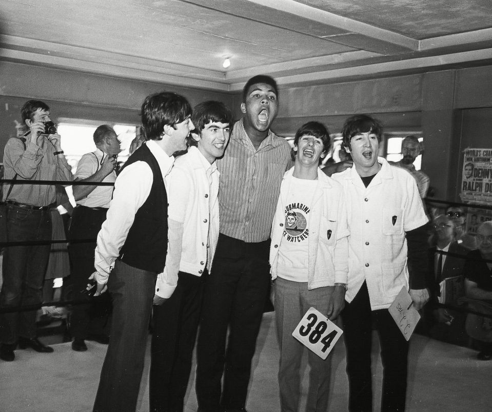  Come together . . . The Fab Four visit Ali at training camp in Miami