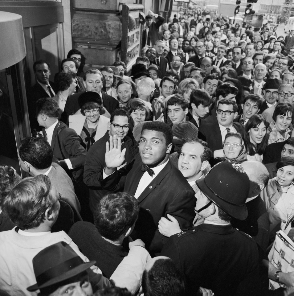  In the spotlight: The star at his West End Hotel during his stay in London to fight Henry Cooper, 1966