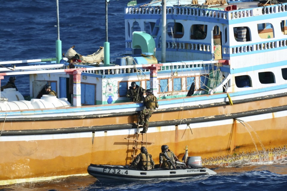  Boarding party . . . fishing boat is raided