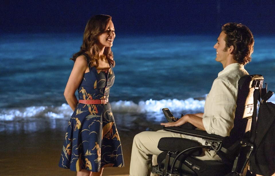  Pact . . . Sam Claflin plays a quadriplegic who wants to die in Me Before You alongside Emilia Clarke