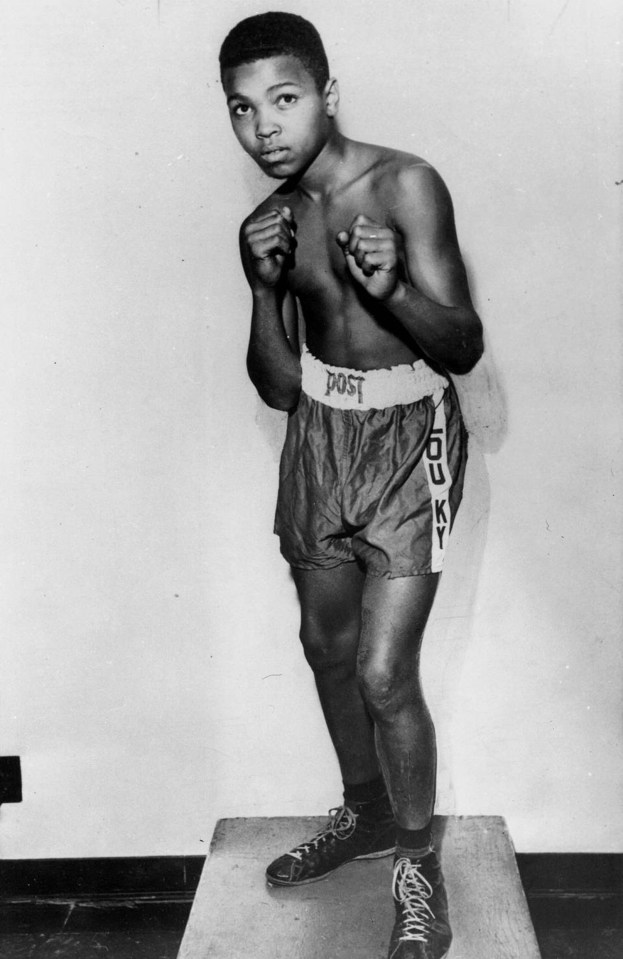  1954 . . . Cassius Clay in young boxer pose