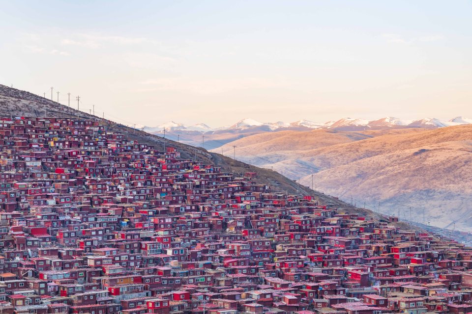  The remarkable settlement nestles 13,000ft up in the mountains of the Sichuan province of China