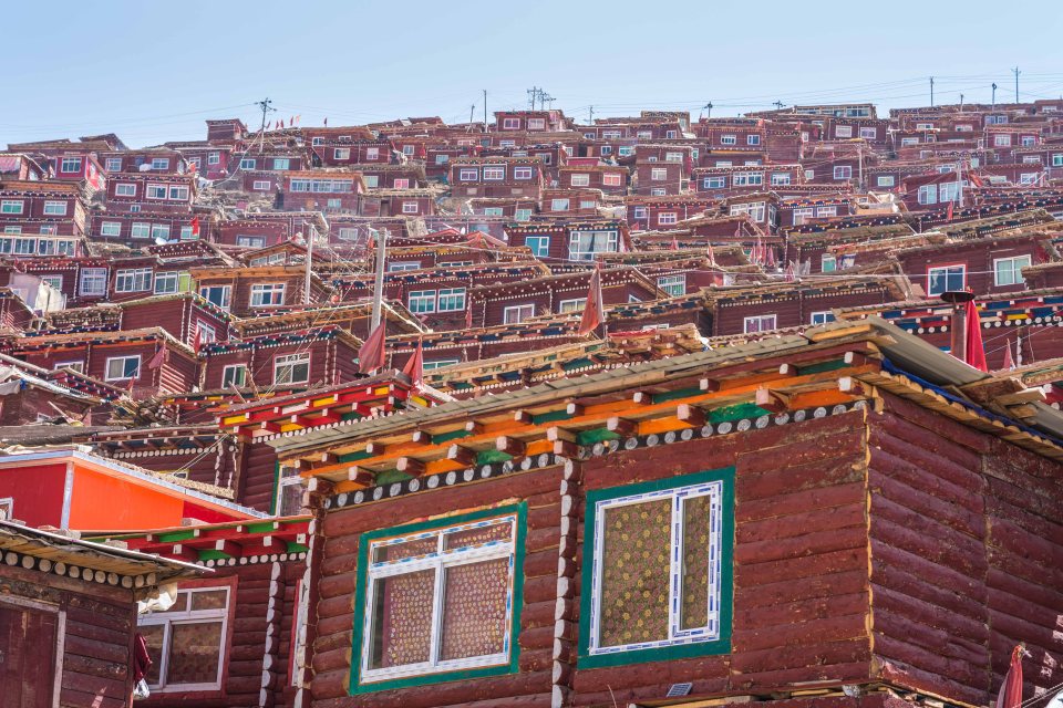  He spent time recording the wooden cabins where monks eat, sleep and pray as they study