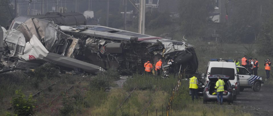  The front two cars were destroyed by the 'violent impact'