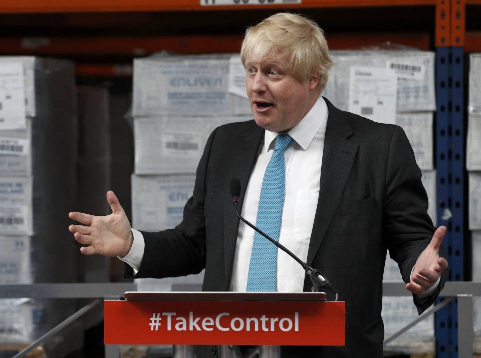  Boris Johnson has warned of the 'triple whammy of woe' by staying in the EU