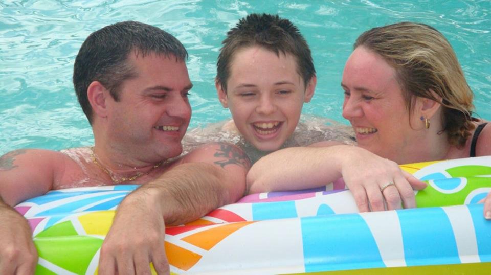 Johnathon McHale (pictured with his parents John and Debbie when he was a boy) was a popular youngster who was loved by many