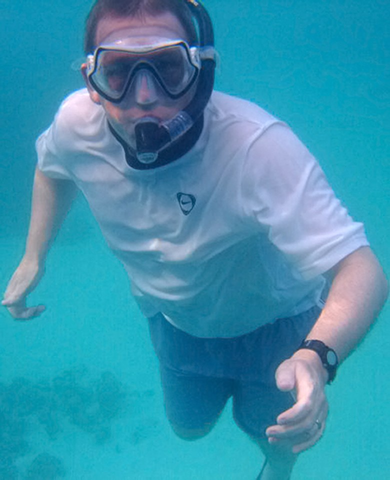  Dave Collyer shared his wife's love of the beach and swimming