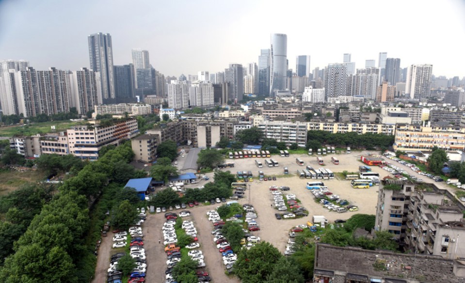  The lot was given the nickname the "car graveyard" by locals in the central Chinese city of Chengdu