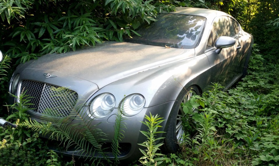  More than 200 luxury cars lie abandoned in the overgrown car park in Chengdu