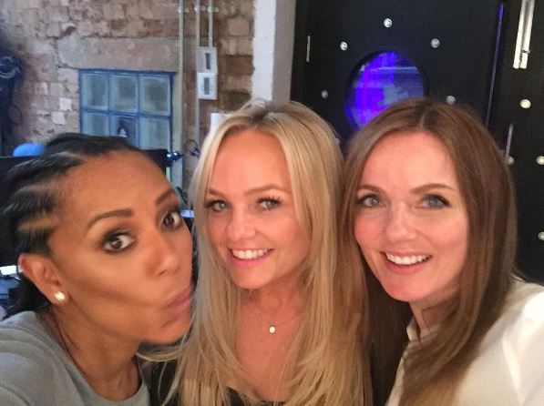  Mel B, Emma Bunton and Geri Horner first fuelled rumours of a Spice Girls reunion after posting this selfie in a London recording studio