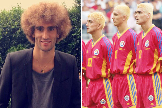 Marouane Fellaini has uploaded a picture of his latest blonde hair on Instagram