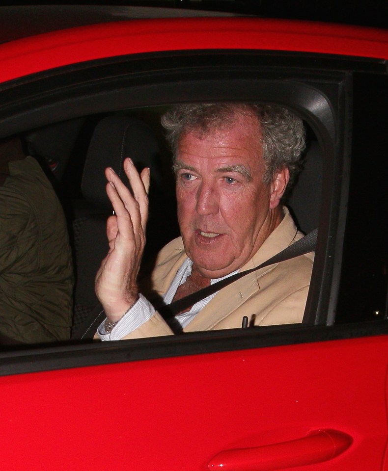 Former Top Gear presenter waved as he left Jimmy's home