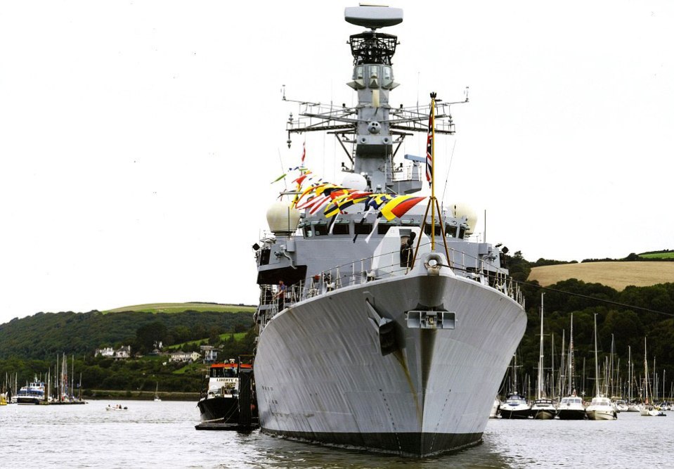  Flags from various nations decorate the HMS Monmouth, creating a pretty image pleasing to the eye as the flags move in a breeze