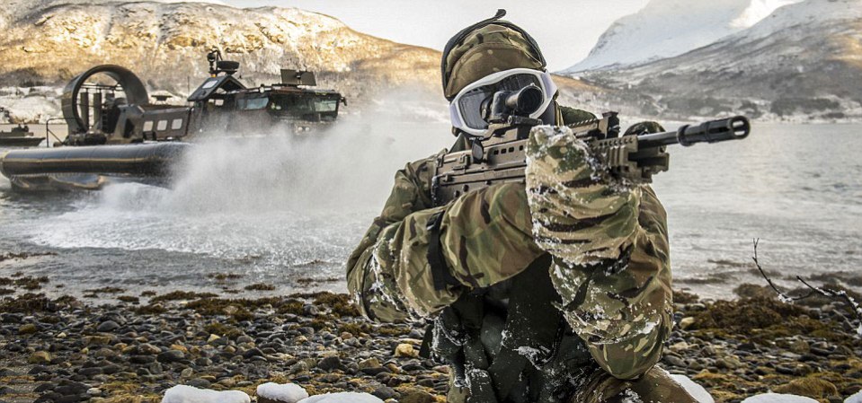  This incredible image brings the viewer right into the action during a beach assault with Royal Marines and Royal Navy personnel from the 539 Assault Squadron in Norway