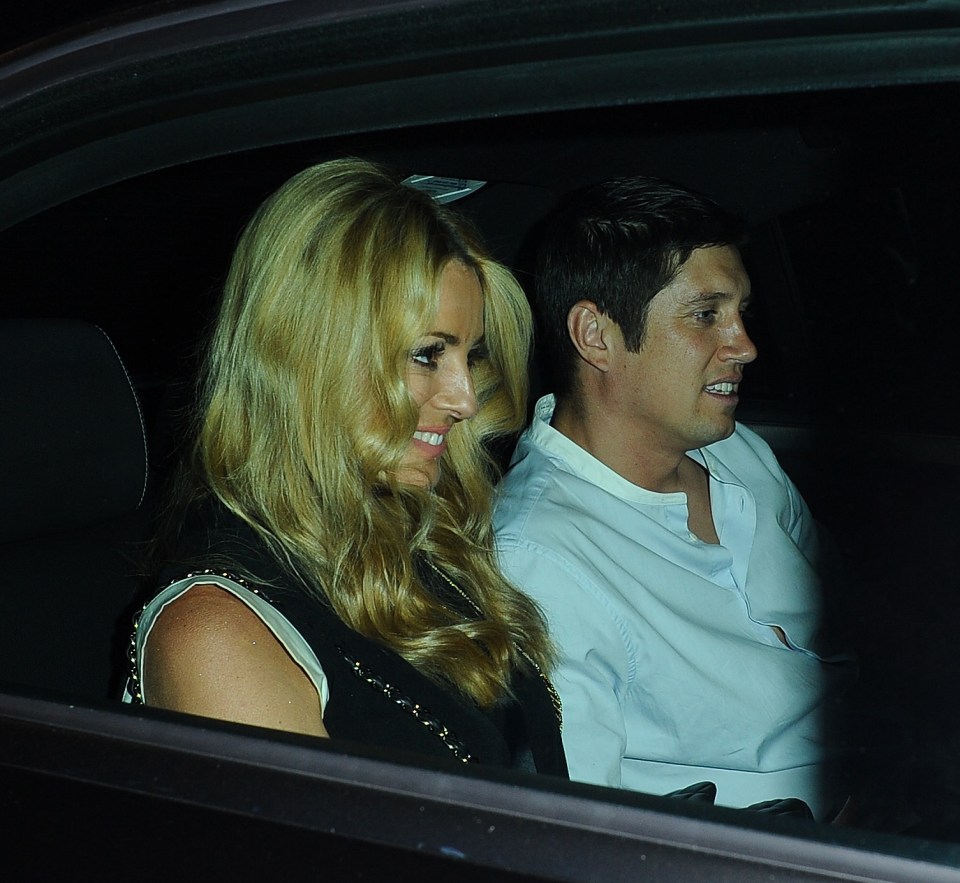 The couple shared a laugh as they got into a waiting car