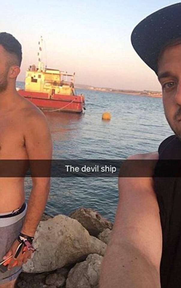 The three lads posted a series of Snapchat posts detailing their bizarre journey to the Syrian port of Tartus