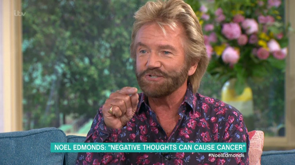  Just days after saying cancer is caused by negative energy Noel Edmonds has admitted to seeing 'writhing energy' that look like sperm in the sky