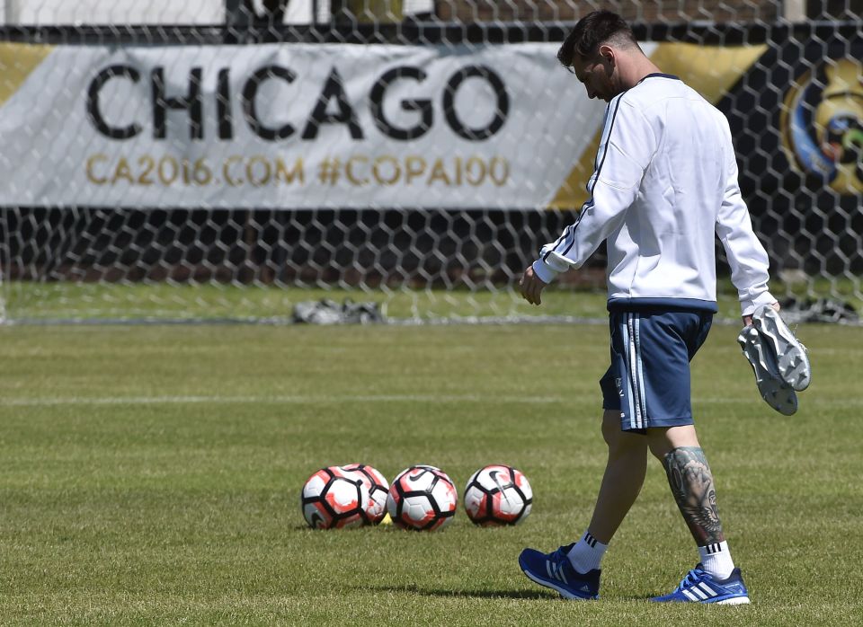 Lionel Messi of Argentina is seen at the