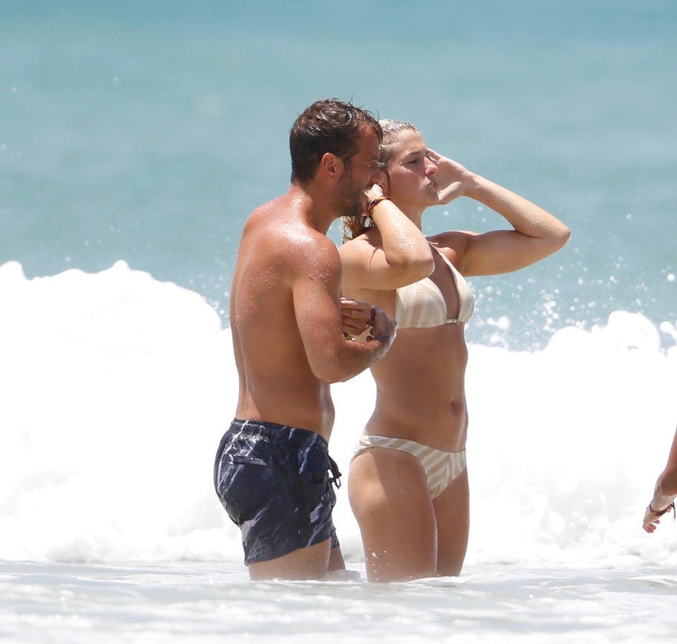  Raphael van der Vaart with his new girlfriend Estavana Polman in Spain