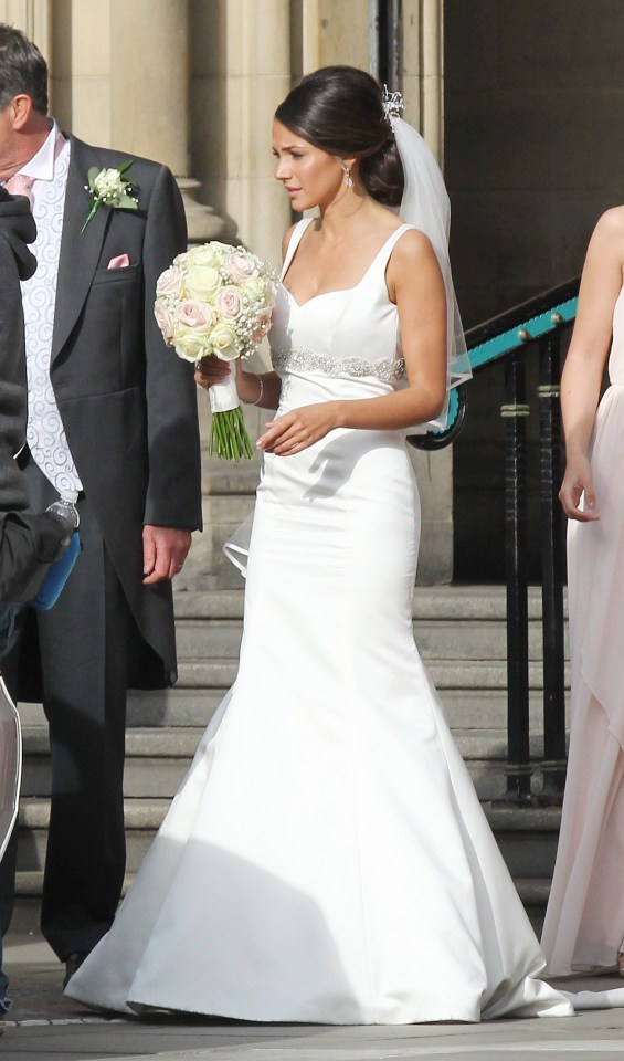  The stunning brunette was back in a wedding gown shooting scenes for Our Girl