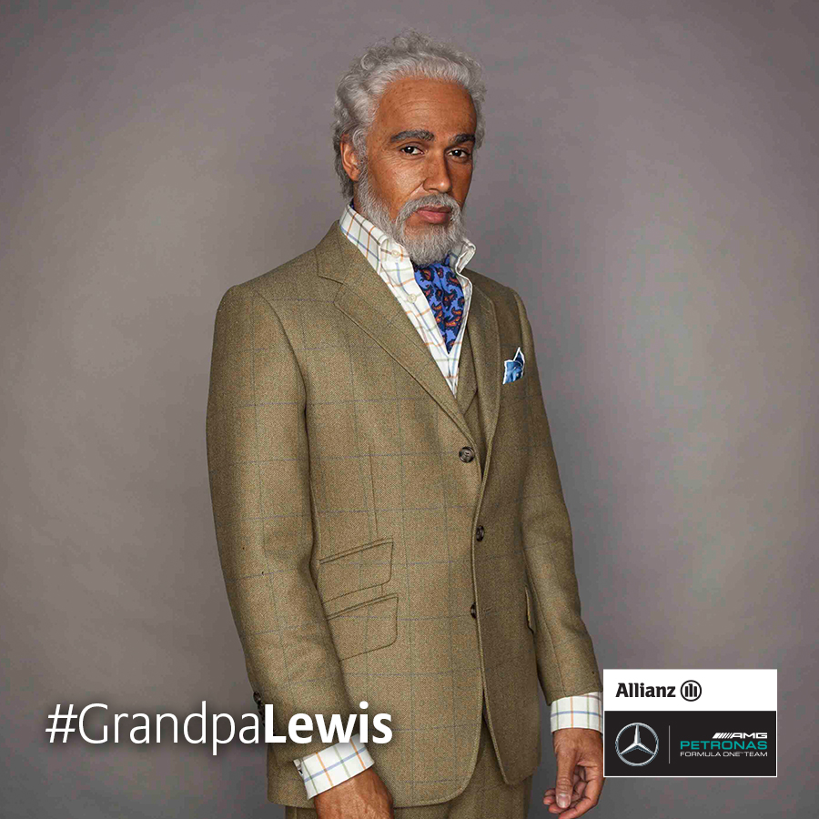  Hamilton was appearing in a campaign for Formula One sponsor Allianz