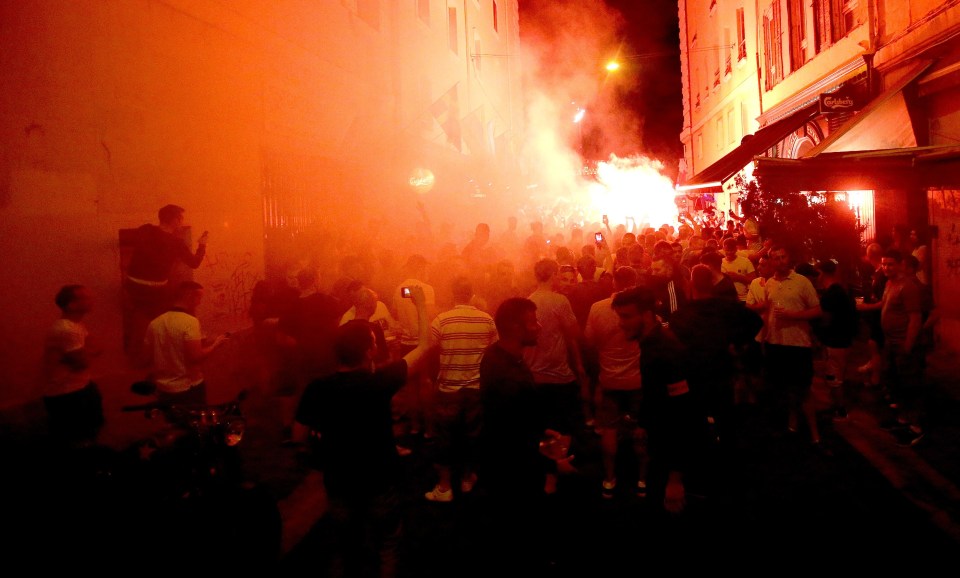  The scenes is Marseille brought back of the last time England fans caused trouble in the city