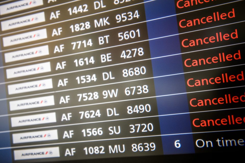  Hundreds of flights have been cancelled due to air traffic control strikes in France