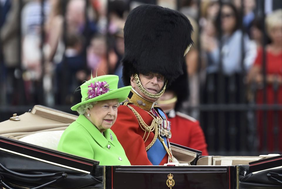  The Queen and Prince Phillip travelled by horse drawn carriage to Horseguards Parade for the annual Trooping the Colour