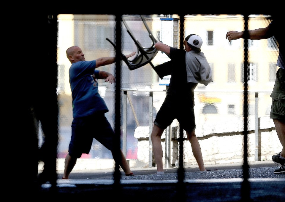  Targeted ... local sources say England fans were being sought out by both French yobs and Russian hooligans