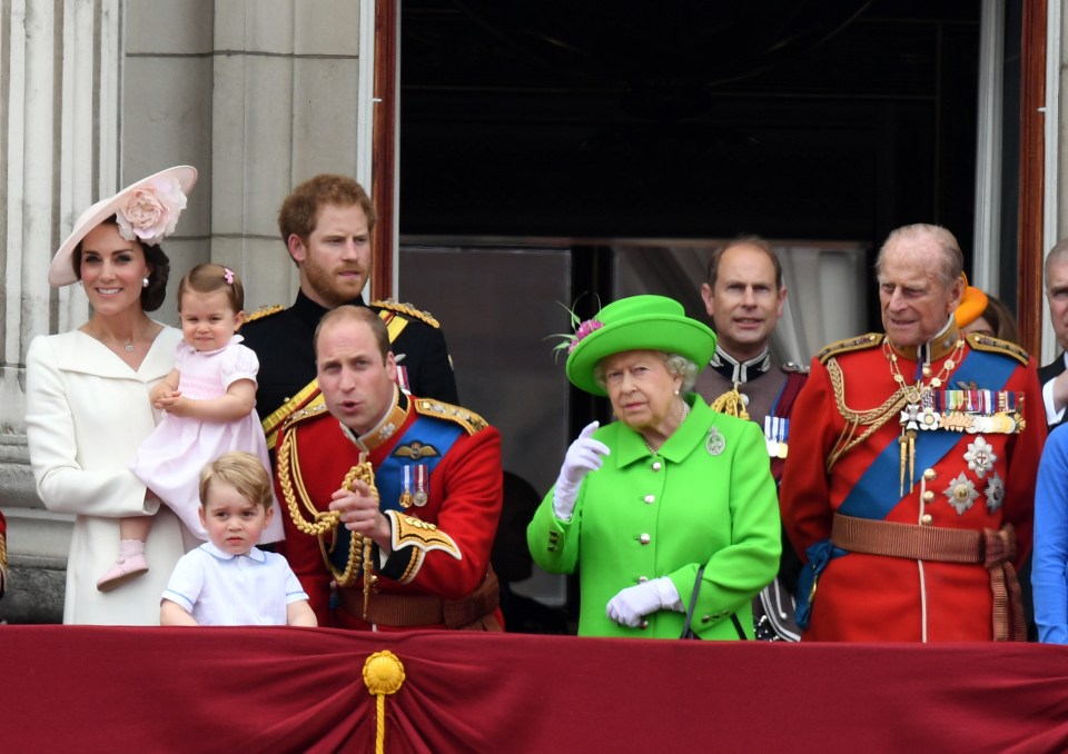  The family enjoy the Queen's 90th birthday celebrations