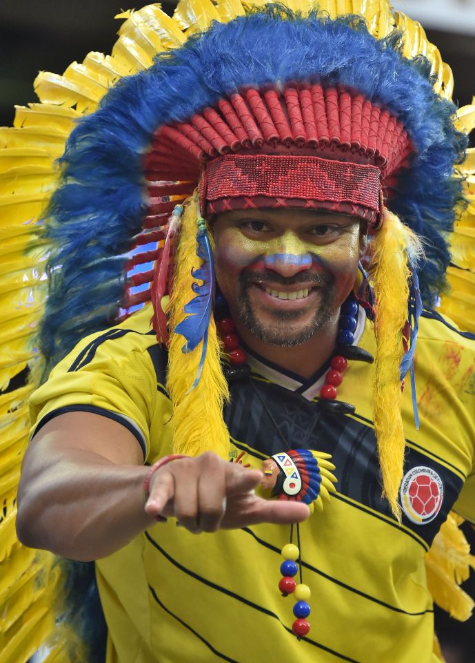 Colombia's fans were out in force despite qualification already being assured